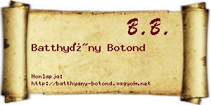 Batthyány Botond névjegykártya