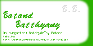 botond batthyany business card